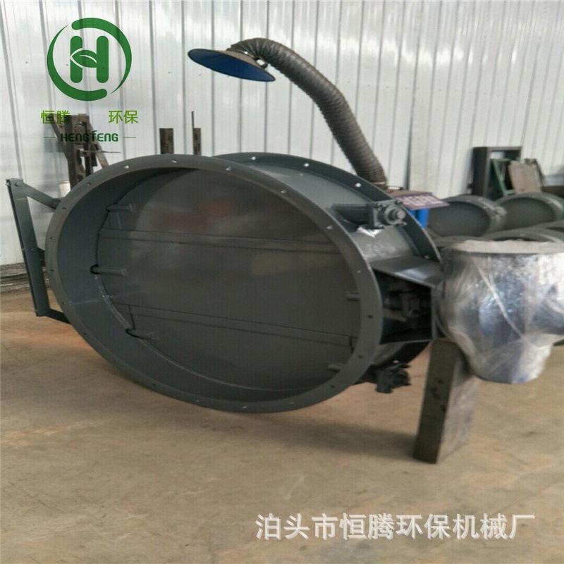 不锈钢手动调风阀DN300法兰式除尘尘气风阀手柄调节风门翻板阀
