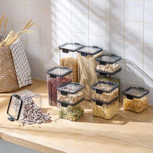 Kitchen Snap Seal Canister, Home Food-Grade Storage Jar, Tra