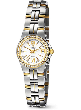 98新-梅花女士系列自动机械精钢后镶钻女士手表23950 SY-DB-271