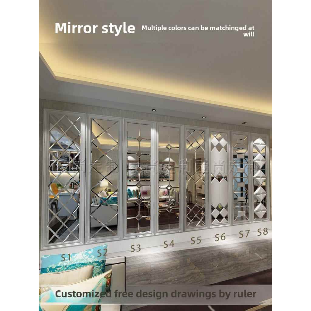 定制钻石形镜面玻璃餐厅背景墙定制各种风格的Ktv背景