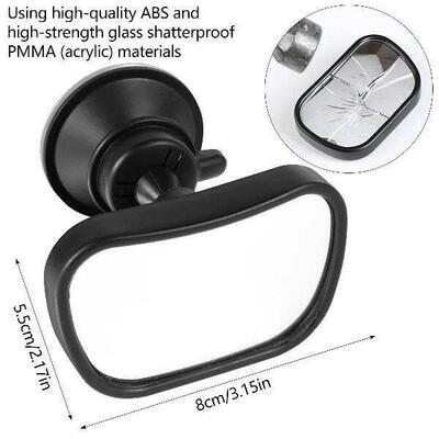 Baby Car Mirror Baby Rearview Mirror ABS with Suction Cup &