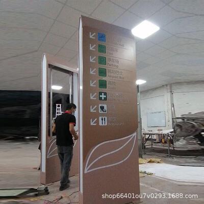 商场广场导向牌导视牌不钢指ws100112户灯外发光锈广告牌景区示牌