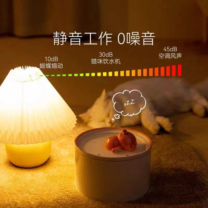 小猪款萌宠陶瓷自动饮水机猫咪喝水防打翻狗循环无噪音饮水器