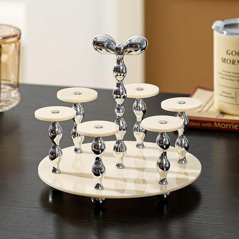 轻奢杯储物架创意家居排水茶杯架桌面水杯倒挂架杯架