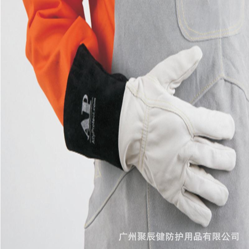 友盟AP-1077羊青皮TIG/MIG手套 气体焊氩弧焊手套 防火隔热手套