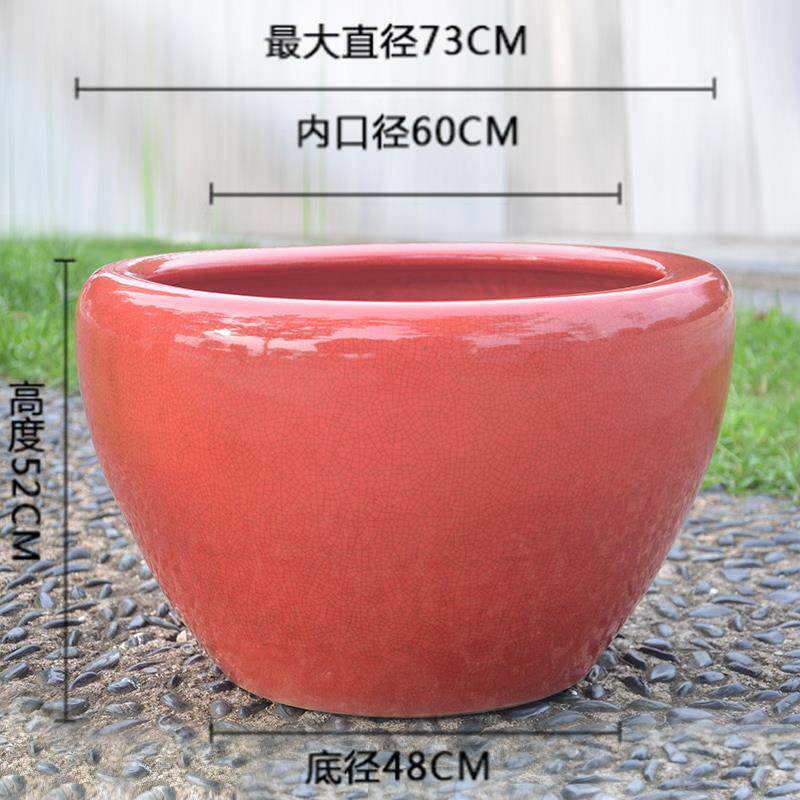 正品特养陶瓷金鱼缸乌价缸冰裂睡莲碗莲盆大号花盆瓷盆龟水仙水培