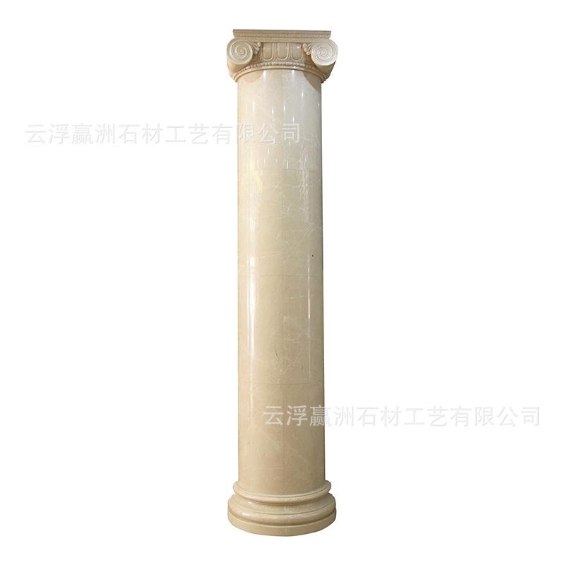 新款直销北欧罗马柱圆形客厅电视背景墙装饰黄色景观户外广场柱子