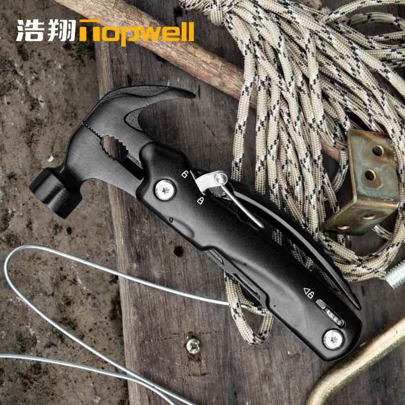 现货户外多功能锤羊角锤露营刀车载救生应急维修工具钳地钉锤23A
