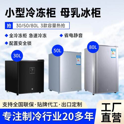 小型冷冻冰柜30L迷你冷冻柜小冰柜家用冷冻柜母乳茶叶冻肉小冰箱
