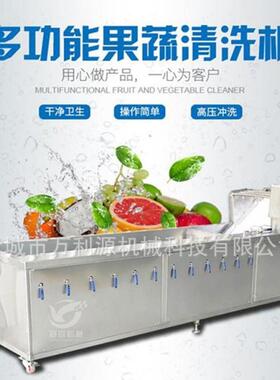 高压喷淋果蔬清洗风干线辣白菜鼓泡式清洗机去杂去农残清洗设备