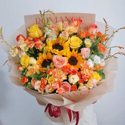 教师节蔷薇绣球北京天津同城蝴蝶兰送爸爸向日葵生日鲜花繁花阁