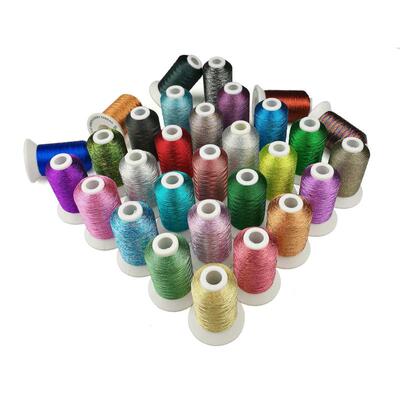 Simthread 32色500米金属质感绣线金银线绣花线