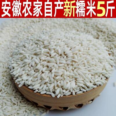 新米5斤安徽特产凤台雪合长粒糯米散装新鲜纯白江米酒酿包粽子米