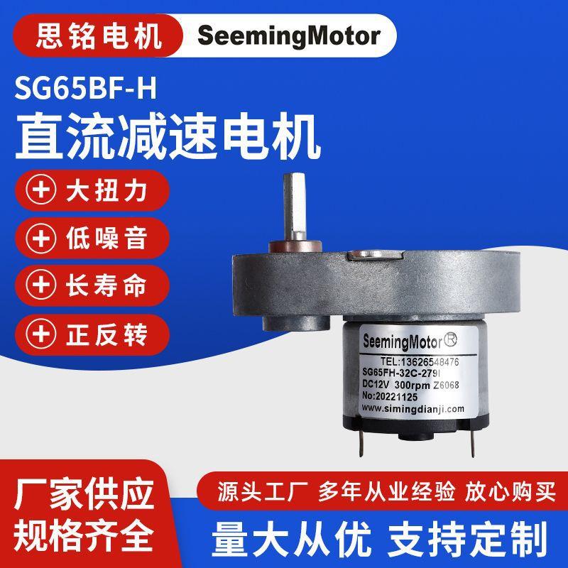 厂家SG65BF-H直流减速电机小型低速马达微型可调速减速电机