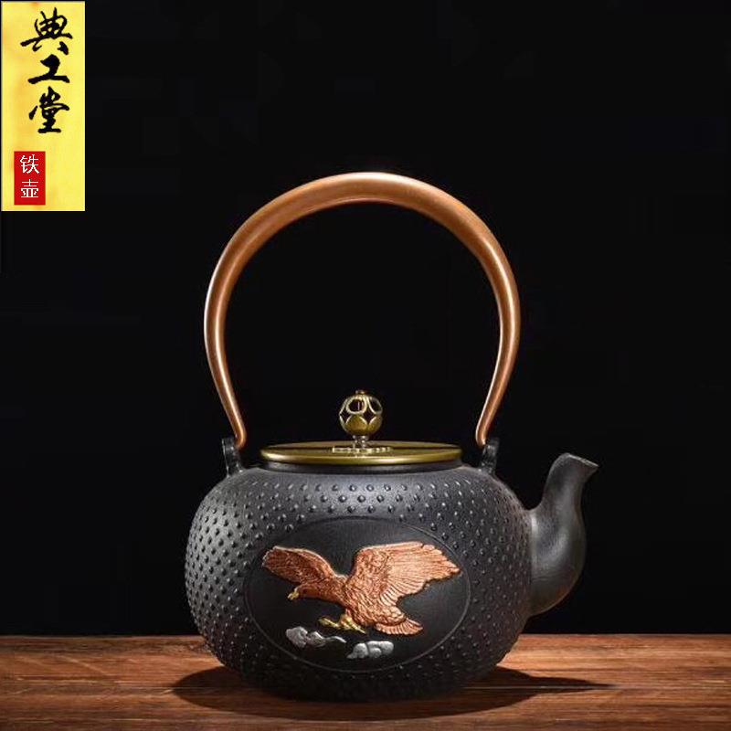 典工堂铁壶彩绘大展宏图铸铁壶生铁茶壶仿日本煮茶具无涂层