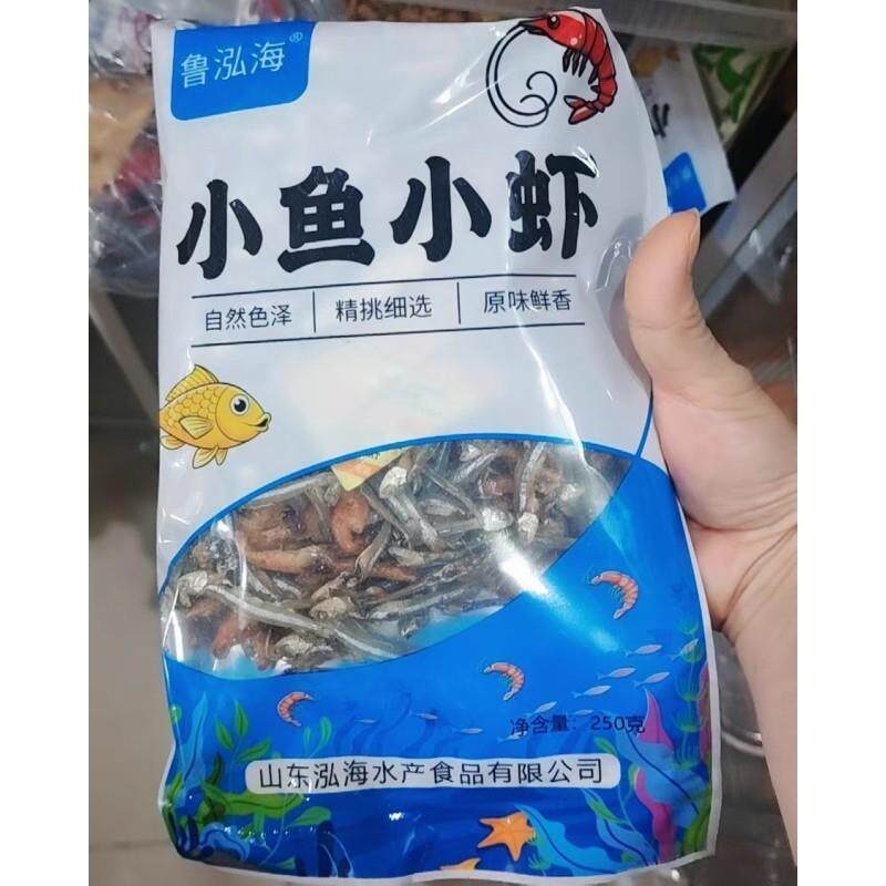 鲁泓海小鱼小虾农家自制自晒白条鱼小虾干货营养美味酥脆含盐虾干