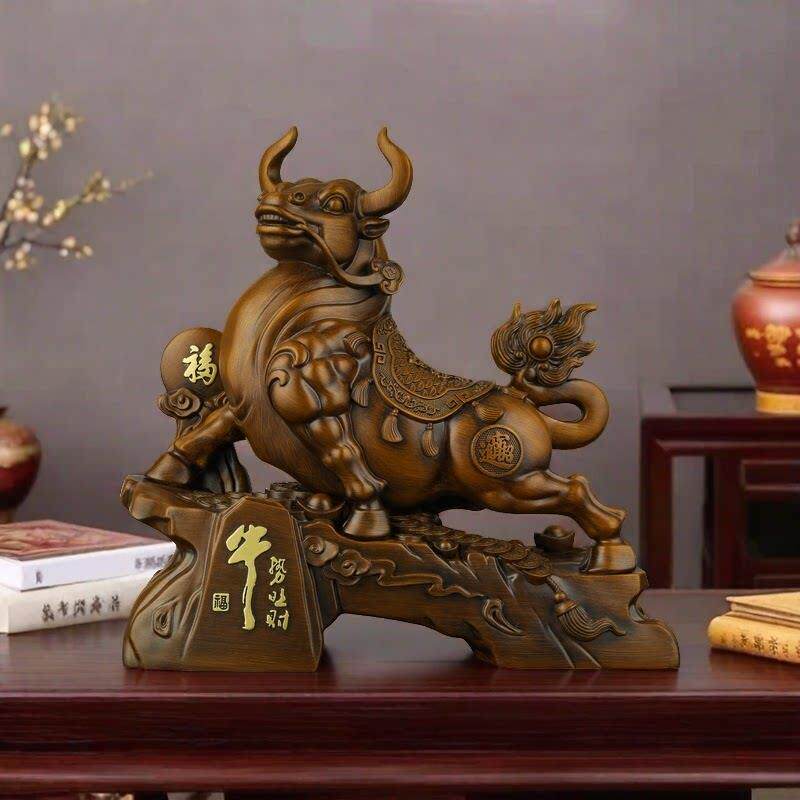 牛摆件招财镇宅客厅旺财生肖牛吉祥物公司办公室装饰乔迁开业礼品
