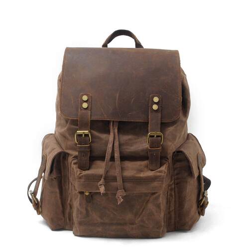 Waterproof wax printed canvas men