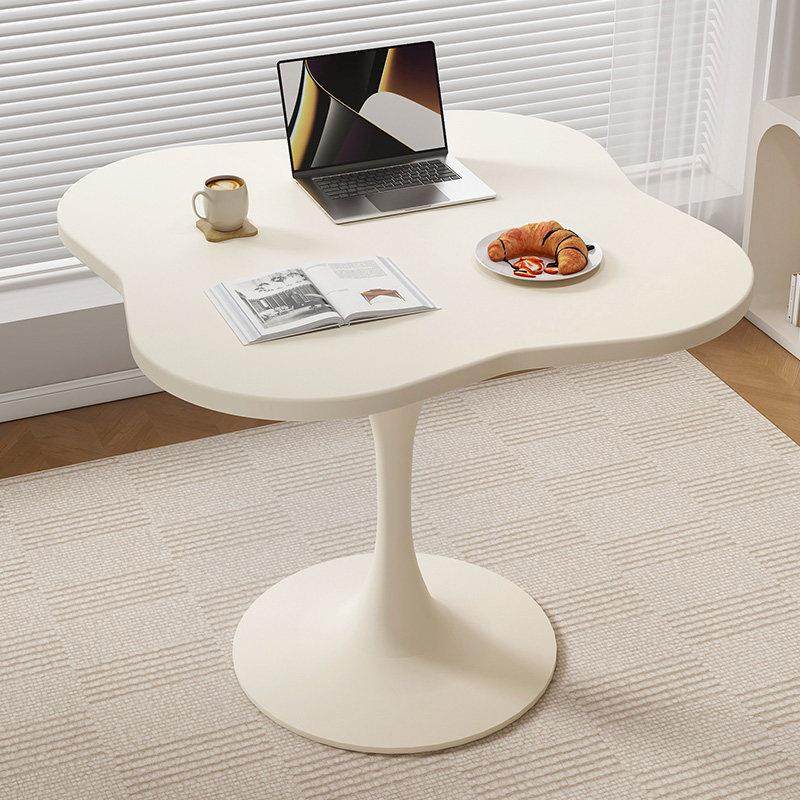 郁金香阳台白色休闲 奶茶咖啡桌洽谈桌椅组合家用圆形餐桌异形桌