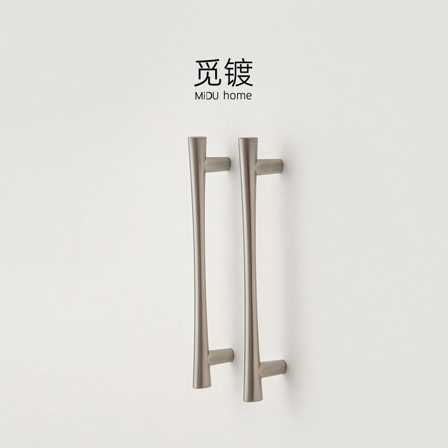 法式极简哑光拉手拉丝工业风衣柜整体橱柜抽屉意式简约包豪斯复古