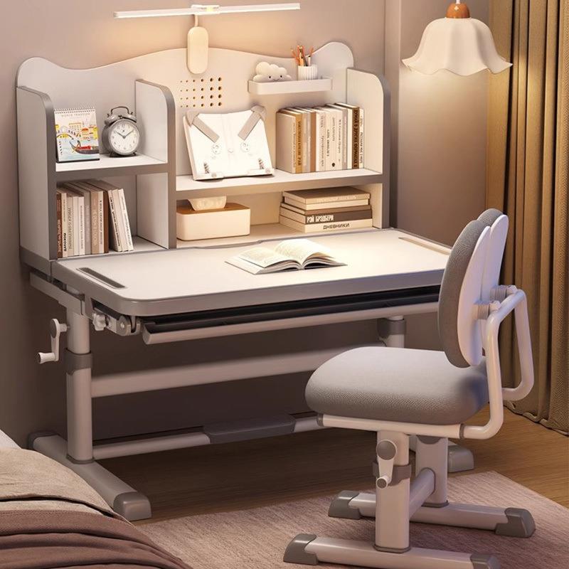 用儿童学习桌桌BOI书小孩学生家用专写字业作桌可手摇升降式桌椅