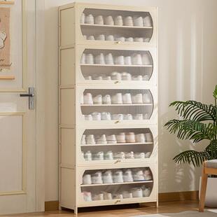 门口鞋柜高款立式入户柜一体门外走廊用极窄家用鞋架子多层带门
