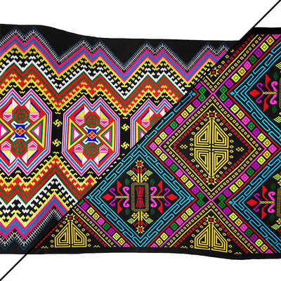 鑫辉花边40cm瑶族八角花纹样花边织带瑶家人服装头帕特色配饰辅料