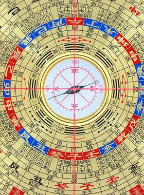 万兴堂香港老字号罗盘高精度专业5寸8寸10寸三合三元综合盘纯铜盘