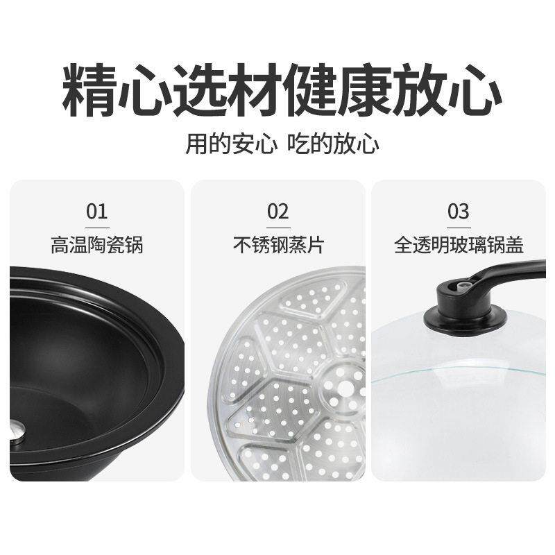 商用嵌入式大功率串串火锅砂锅专用多功能蒸汽锅电陶炉圆形电煮锅