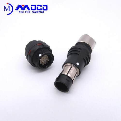 MOCO MU0防务推拉自锁连接器 防务防水航空插头IP68 防水连接器