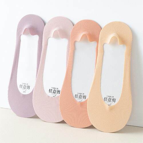 Womens Solid Summer Daily Pairs Invisible Socks, 2024 Wear
