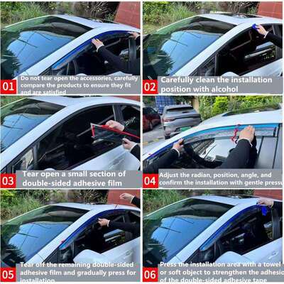 适用吉利博越/博越PRO/博越X晴雨挡车窗雨眉遮阳板改Window Visor