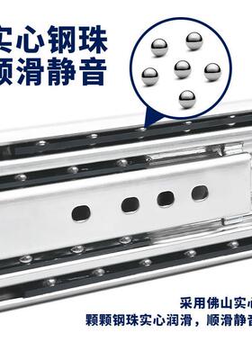 厂家直销万ANU隆亿重型工业抽屉滑轨三节静轨道库货柜音改装仓房