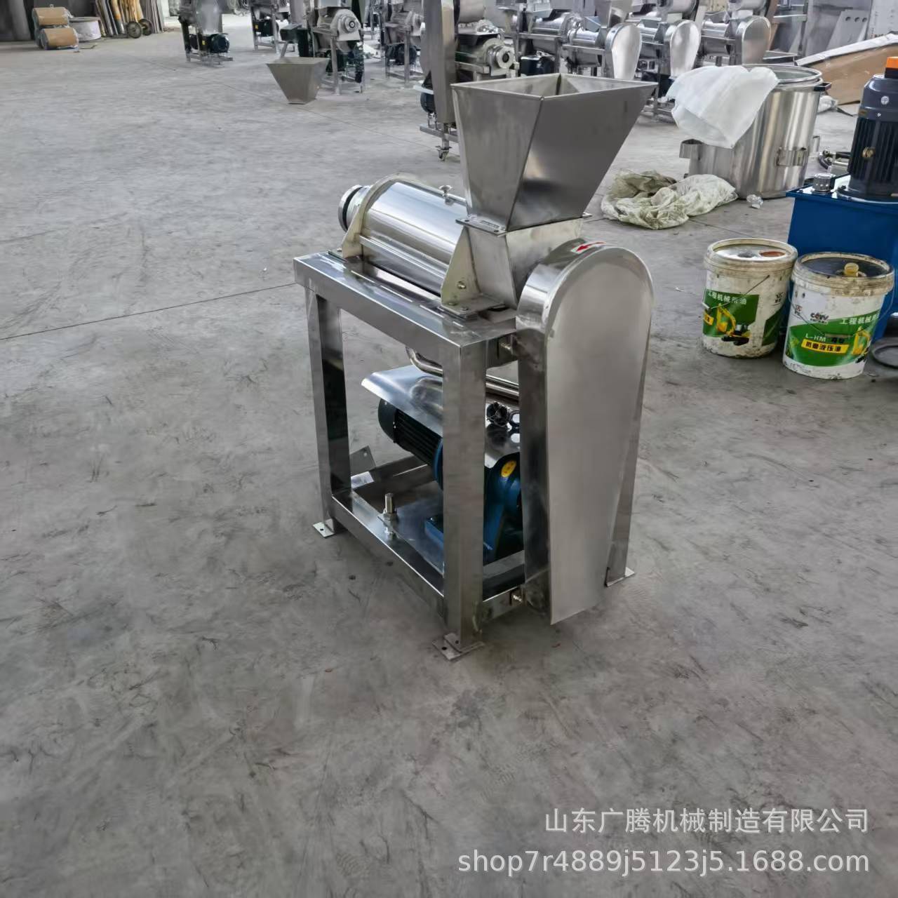 不锈钢凤梨菠萝破碎榨汁机商用螺旋挤汁机果蔬大型榨汁机