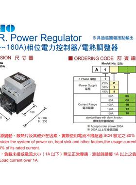 SCR 单相电热调整器 CAHO A1206 A1208 A1210A A1212A 电力控制器