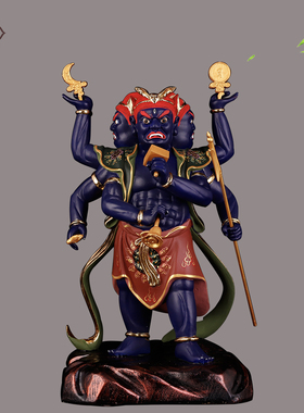 殷元帅神像 太岁统领地司太岁殷郊殷大天君居家供奉摆件道家