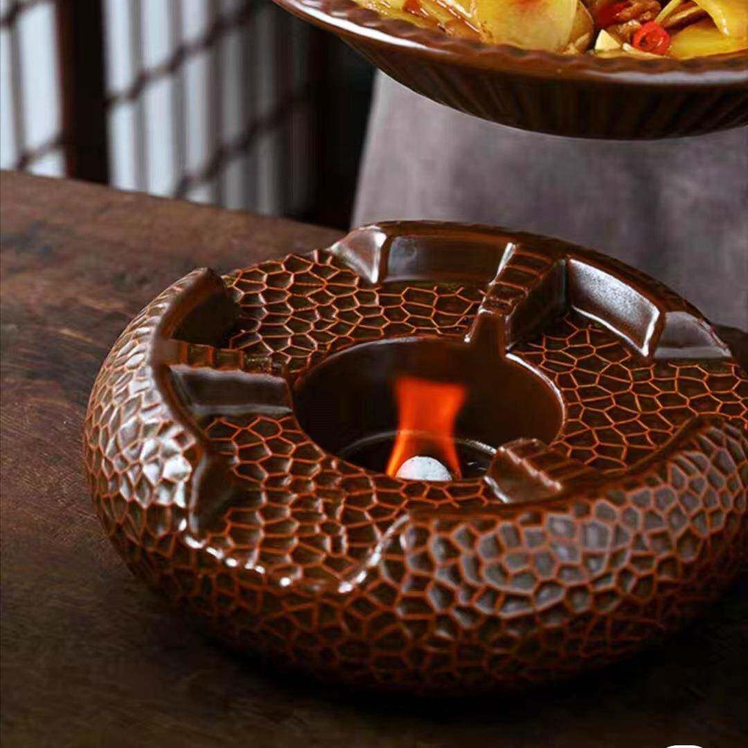 固体酒精炉商用饭店专用明火陶瓷底座酒精加热保温小火锅干锅砂锅