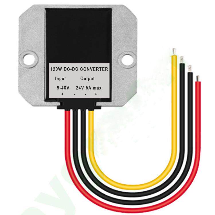 9-40V转24V 5A稳压器12V-24V转24V 120W直流电源转换器升降压电源
