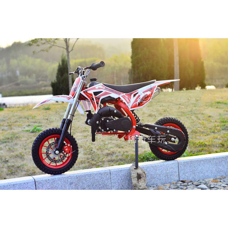 迷你儿童摩托车汽油版越野烧燃油小型机车山地扒鸡小孩机车49-50c