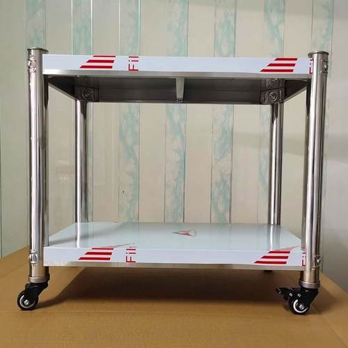 储落地轮子可两层轮不锈钢物架架多层物置收纳带新款厨房万向小型