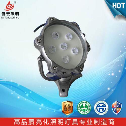 LED梅花水底灯 6W7W9W12W单色七彩泳池灯LED不锈钢水下投光灯
