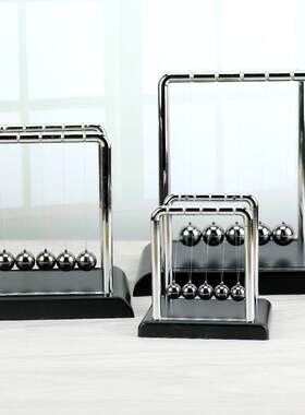 新款直销创意大中小方型牛顿撞球桌面碰碰球摇摆球工艺礼品学生白