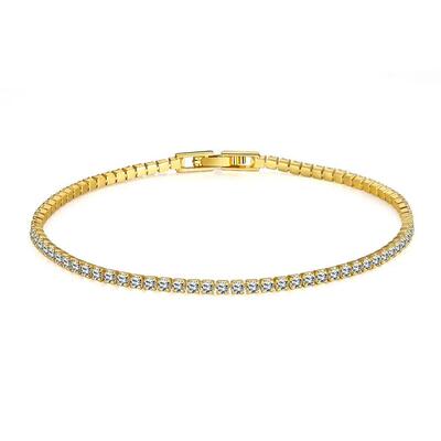 Sterling 925 Silver Jewelry 16cm to 19cm Tennis Bracelet 2mm