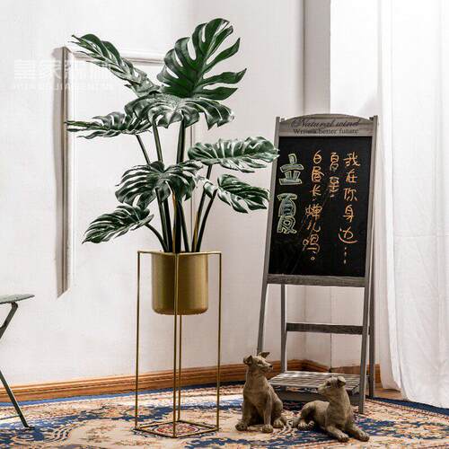 北欧isn风彷真树龟背芋假树彷生绿植物盆栽客厅室内家居装饰摆件