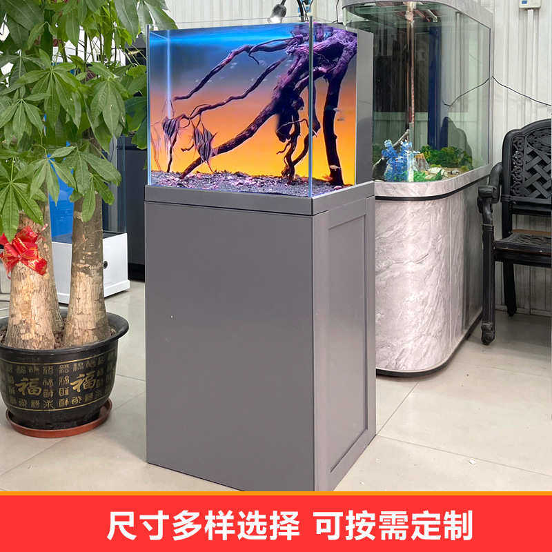 超白鱼缸水族箱客厅溪流缸天然鹅暖石原生缸创意生态三湖慈鲷缸