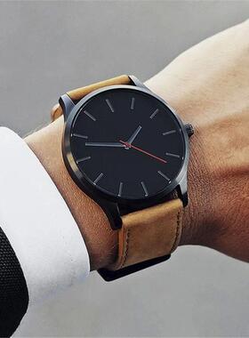 hot sale big dial men sports watch PU leather quartz men wri
