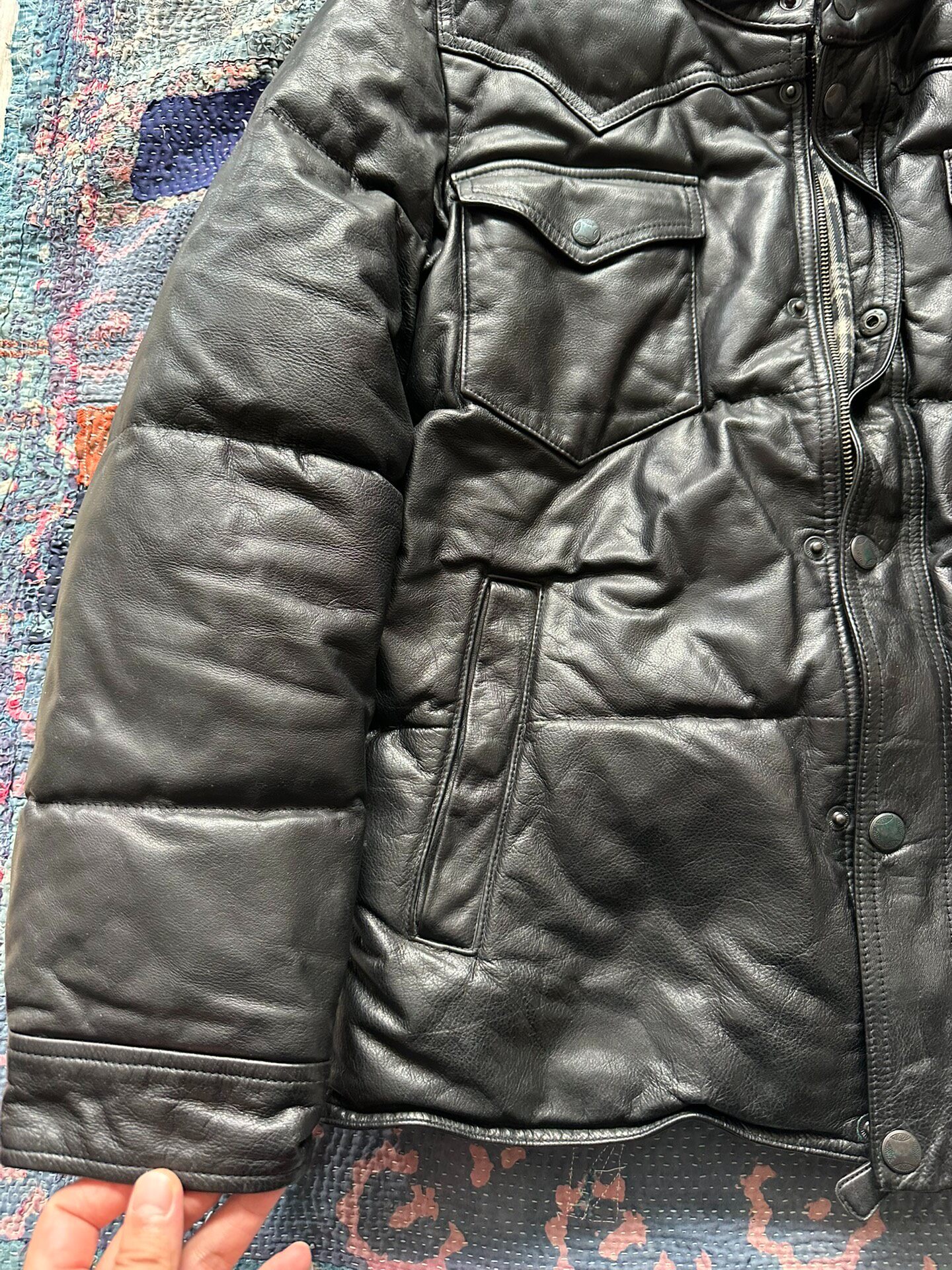 POLO RALPH LAUREN Leather Down Jacket — back