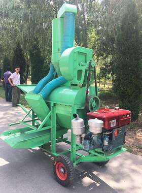 谷物高梁脱粒机1000-500kg/h家打用谷FEP动机谷糠1分离干净振筛
