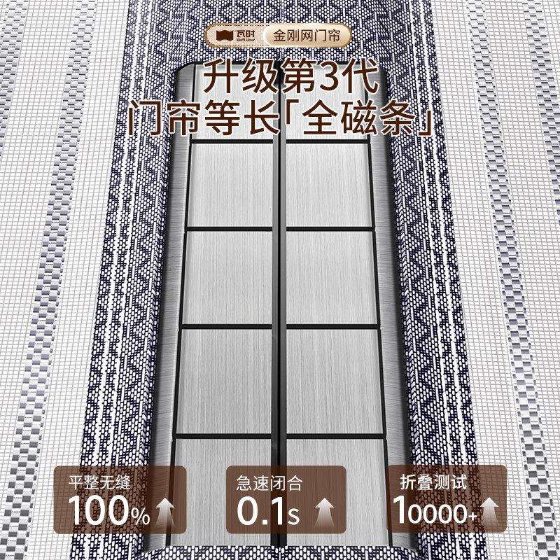 防磁性门纱帘2026新款高档家用全磁蚊铁条金刚装网夏PYFWML-1季通