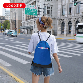 抽绳背包定制休闲拉链运动骑行专用大容量防水束口袋印LOGO广告包